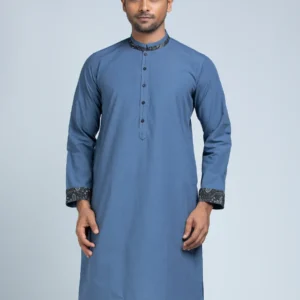 Navy Blue Cotton Panjabi